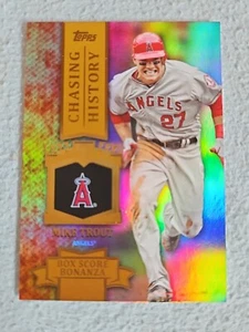 Tarjeta de lámina de oro Topps Mike Trout Chasing History 2013 - Imagen 1 de 2
