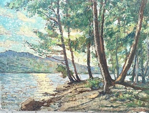 William Fisher Impressionist Landscape Maine/New York artist oil painting - Picture 1 of 5