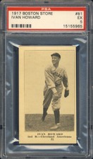1917 H801-8 Boston Store #81 Ivan Howard PSA 5 Cleveland Indians