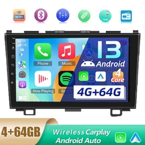 For Honda CR-V CRV 2007-2011 Android 13 4G+64G Car Apple Carplay Player GPS 9IN - Picture 1 of 17