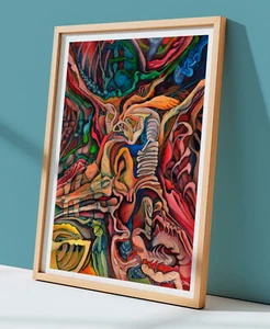 Space Alien Giclee 2024 Impresión "Intruder Within" Diseño Biomórfico por JH Brown - Imagen 1 de 20