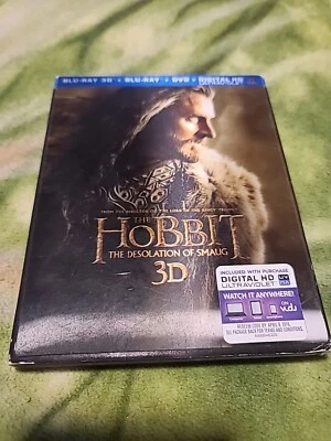 The Hobbit The Desolation Of Smaug (Blu-Ray/dvd/3D 5Disc, 2013) W/slipcover - Image 1 of 3