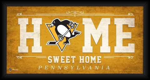 Pittsburgh Penguins Framed 10" x 20" Home Sweet Home Collage Cover