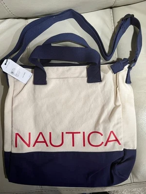 Новый Nautica через плечо кремовый холст молнии сумка с короткими ручками CH2057/03C - Изображение 1 из 4