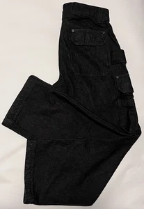 Vintage Duluth Trading Herren 34x30 schwarz Feuerwehrhose Cargohose Denim Jeans Workwear - Bild 1 von 11