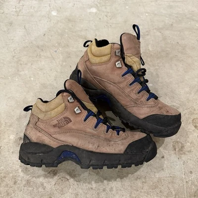 Zapatos de senderismo de cuero vintage The North Face para mujer color tostado/negro azul talla 6,5 Foto 1 de 4