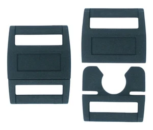 10 fibbie di sicurezza BREAKAWAY in nylon nero varie misure 1/2", 5/8", 3/4", 1", 1,5" - Foto 1 di 11
