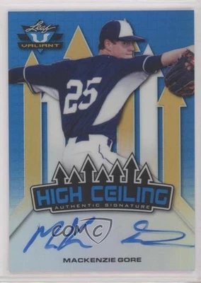 2017 Leaf Valiant Draft High Ceiling Blue /35 Mackenzie Gore #HC-MG1 Auto - Image 1 of 2