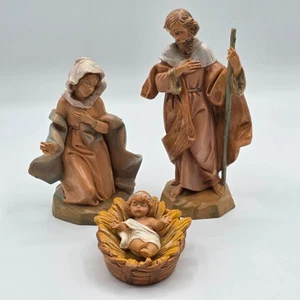 Statuina presepe 5" Giuseppe Maria e Gesù 1991 vintage - Foto 1 di 10