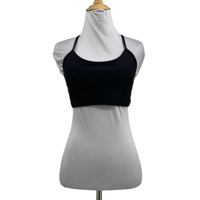ALO Yoga Bra Womens L Large Black Airlift Intrigue Snug Fit Crisscross Keyhole - Image 1 of 4