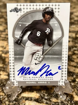 Michael Harris II RC Leaf Perfect Game Certified AUTO Autograph Rookie #054 - Image 1 of 2