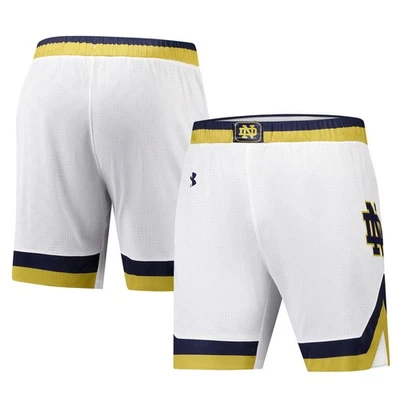 Men's Under Armour  White Notre Dame Fighting Irish Replica Basketball Shorts - Image 1 of 3