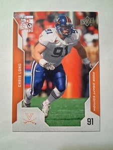 2008 Upper Deck Draft Edition CHRIS LONG Rookie #17 Virginia Cavaliers - Picture 1 of 2