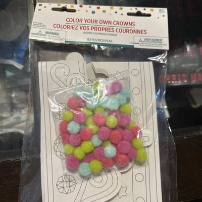 Color Your Own Crowns Craft Party 132 Pcs - Image 1 of 2