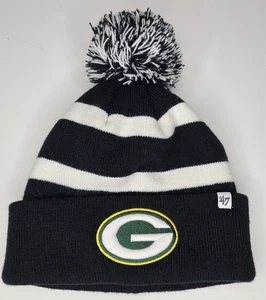 Green Bay Packers 47 Brand Schwarz Weiß Bündchen Winter Strick Mütze Cap One Size - Bild 1 von 4