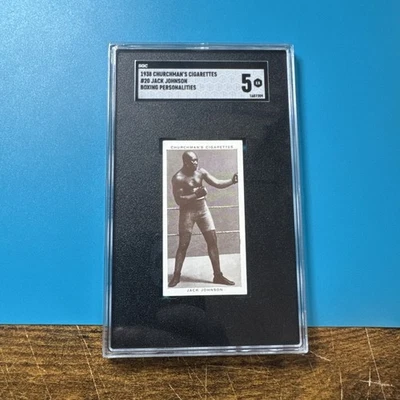 JACK JOHNSON ~ 1938 Churchman’s Cigarettes Boxing 🥊 HOF🔥SGC 5 - Image 1 of 4