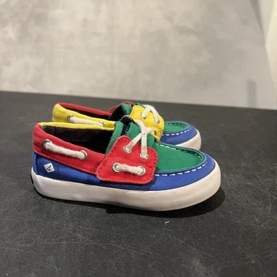 Sperry верхний сидер обувь ребенка ясельного возраста размер 6c многоцветный холст лодки туфли Colorblock - Изображение 1 из 4