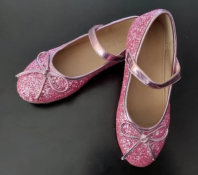 Otter MOMO Girl's Pink Glitter Ballet Flats w/Closure Strap / Size 3 / NWOT - Image 1 of 4