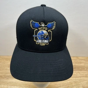 NYPD Mütze Polizei Long Range Team New York Cap blau verstellbarer Riemen Trucker schwarz - Bild 1 von 7
