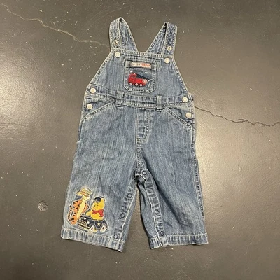 Mono Winnie The Pooh Vintage Bebé 6-9 Meses Denim Y2K Bordado Foto 1 de 4