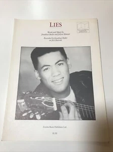 Rare Original UK Sheet Music - JONATHAN BUTLER - LIES (1986) - NEW - Picture 1 of 5