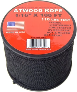 Seil 1/16 Zoll Microcord 100 Fuß Spule, Moskitokordel, 2 mm Paracord, Micro Para - Bild 1 von 12