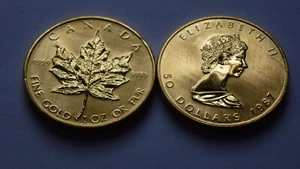 Goldmünze 1 Oz Mapel Leaf 1987 - Bild 1 von 1