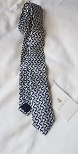 NWT NEW Gucci boys red or black printed silk tie S M 370956 - Picture 1 of 8