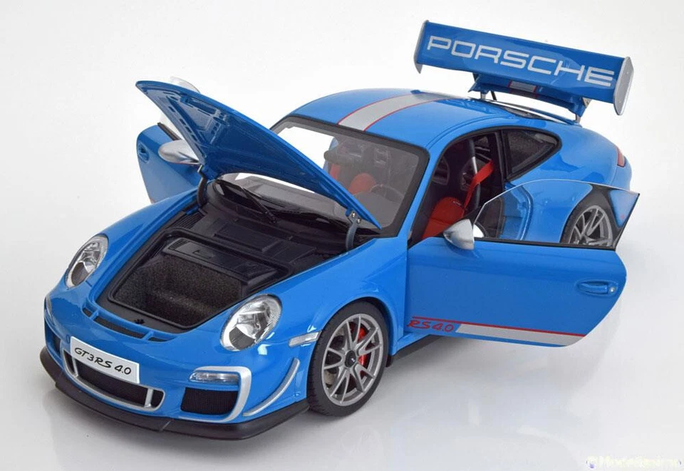 PORSCHE 911 997 GT3 RS 4.0 2011 BLUE SILVER AUTOART 78145 1/18 BLAU SILBER METAL - Photo 1/3