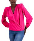 Msrp $50 Inc International Concepts Draped Surplice Top Pink Size Xs