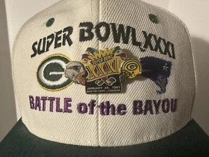 Super Bowl XXXI Packers Vs Patriots Battle of Bayou NFL SnapBack Mütze Vintage 90er - Bild 1 von 6