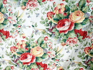 Fabric Floral Print Jacquard Weave Jay Yang Cotton 56" x 36" Pillows Upholstery - Picture 1 of 5