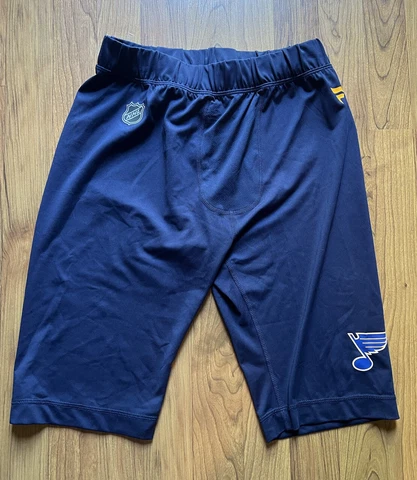 Lg Fanatics St Louis Blues NHL Mens Tight Compression Shorts Blue Authentic Pro Cover