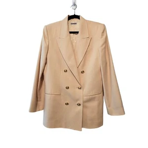 Vtg Talbots Wool Blazer LG 12-14 Gold Buttons Academia Career Old Money Minimal - Picture 1 of 19