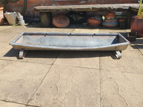 Vintage Galvanise Trough garden Planter 1950's Cover