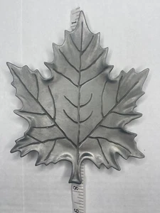 Vintage Schmuck Schale Zinn Ahornblatt Tablett Herbst Erntedank Deko - Bild 1 von 5