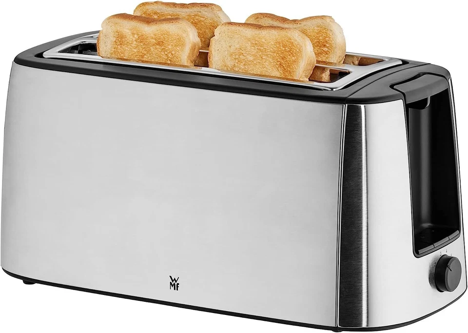Bueno Pro Toaster Langschlitz 4 Scheiben mit Brötchenaufsatz XXL Toast Aufknu... - Bild 1 von 4