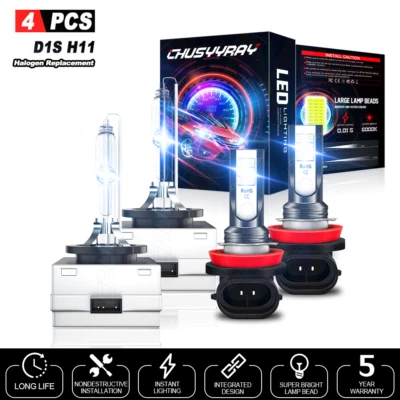 Farol dianteiro branco HID feixe baixo + lâmpadas de neblina LED para Kia Cadenza 2014-2016 - Imagem 1 de 4