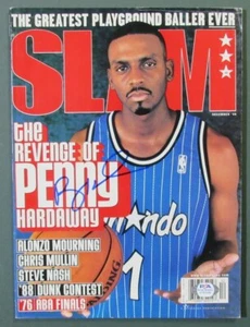 "Revista Anfernee ""Penny"" Hardaway autografiada diciembre 1998 SLAM PSA/ADN - Imagen 1 de 3