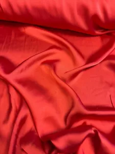 4.1 Metres Dark Orange Silky Satin Dress Fabric. REDUCED TO CLEAR - Picture 1 of 3