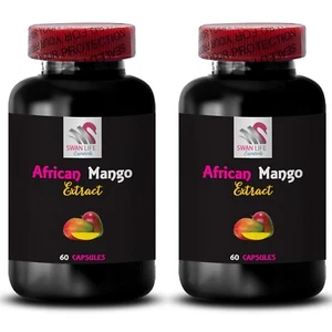Natürliches Nahrungsergänzungsmittel - AFRIKANISCHER MANGOEXTRAKT - Alltagsvitalität 2 Flaschen 120 Kapseln - Bild 1 von 7