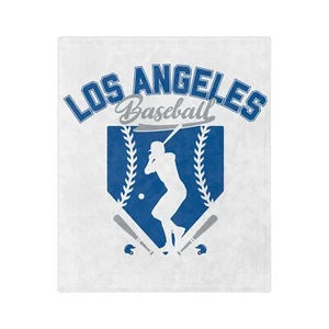 Los Angeles Baseball Soft Minky Throw - leichte Samt Fleecedecke  - Bild 1 von 6