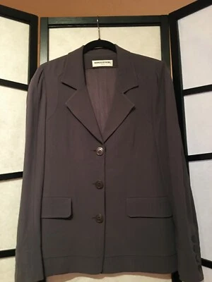 Chaqueta de negocios gris para mujer Sonia Rykiel con botones talla: M Foto 1 de 4