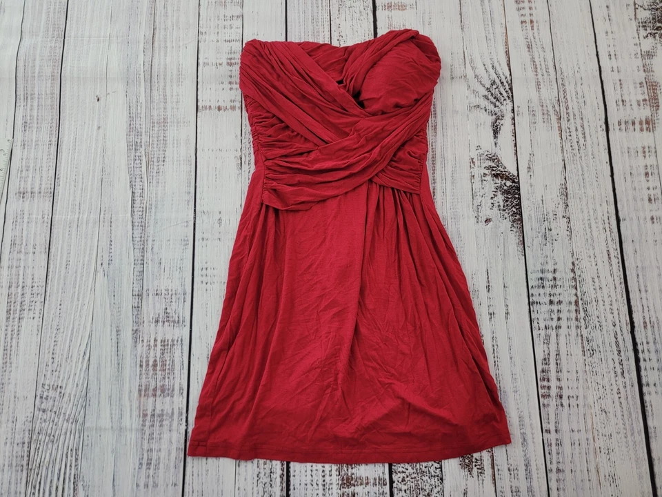 Nuevo con etiquetas Mini Vestido Katia Sin Tirantes Lápiz Labial Rojo Cóctel Talla S Foto 1 de 4