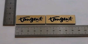 Tangent Speaker Badge Logo Emblem Premium Thick Gold Pair With Adhesive - Picture 1 of 4
