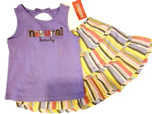 New! GYMBOREE Girls 2 Piece Outfit "GLAMOUR SAFARI" Collection Top Sz 6 Skirt 5T - Picture 1 of 11