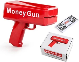 Money Gun Shooter, Money Gun Spielzeug, Fake US Dollar Schein, Prop Gun, Money Rain - Bild 1 von 10