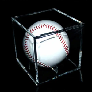 1X Acrylic Baseball Display Case Tennis Ball Care Cube Box Holder UV Protection - Picture 1 of 6
