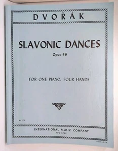 Vtg Dvorak Slavonic Dances Opus 46 One Piano Four Hands Int. Music Company - Picture 1 of 11