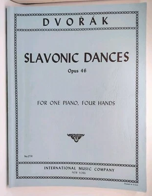 Vtg Dvorak Slavonic Dances Opus 46 One Piano Four Hands Int. Music Company - Image 1 of 4